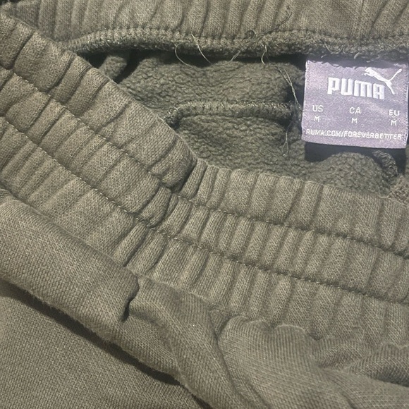 Puma Kids Camo Trim Joggers - Olive Green - Picture 6 of 8